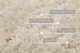 OTTO home Hochflor-Teppich Saul | Weiß