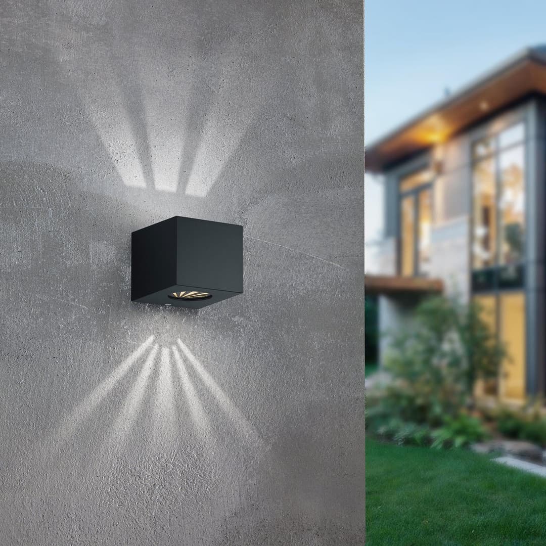 Reality Leuchten LED Außen-Wandleuchte Cordoba | Schwarz
