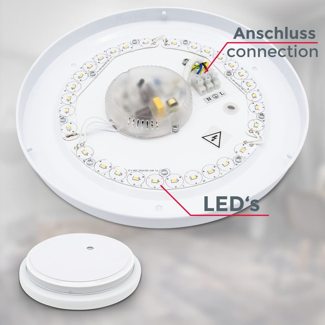 B.K.Licht LED Deckenleuchte | Weiß