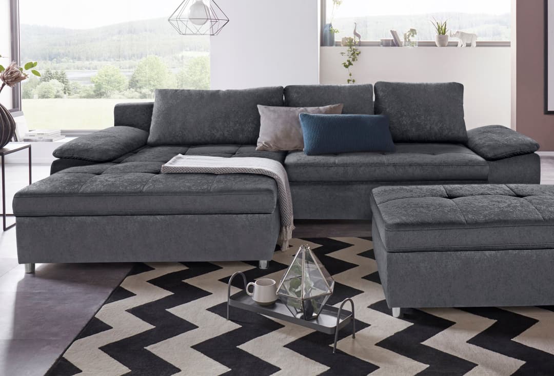 Home affaire Ecksofa Labene L-Form | Grau