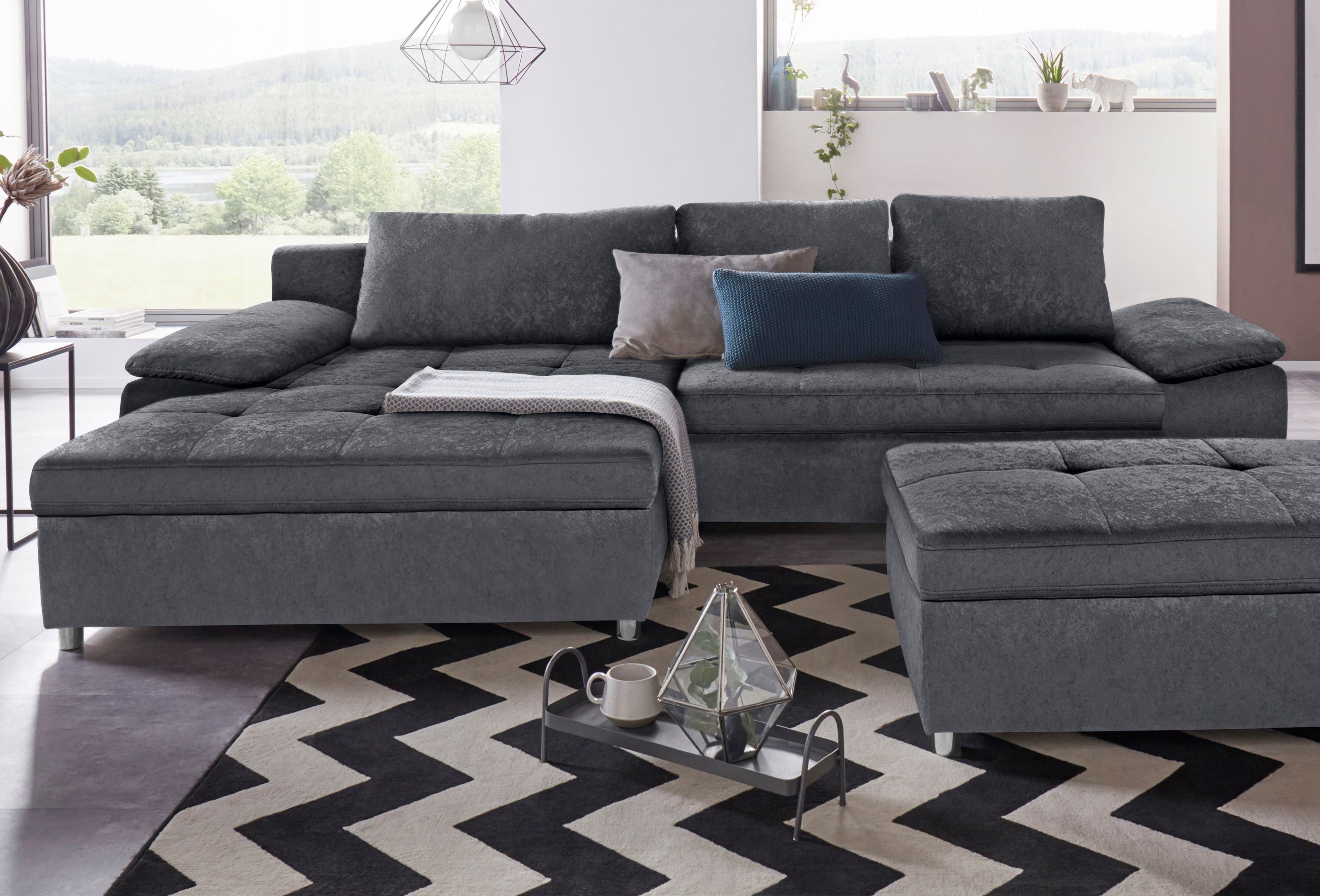 Home affaire Ecksofa Labene L-Form | Grau