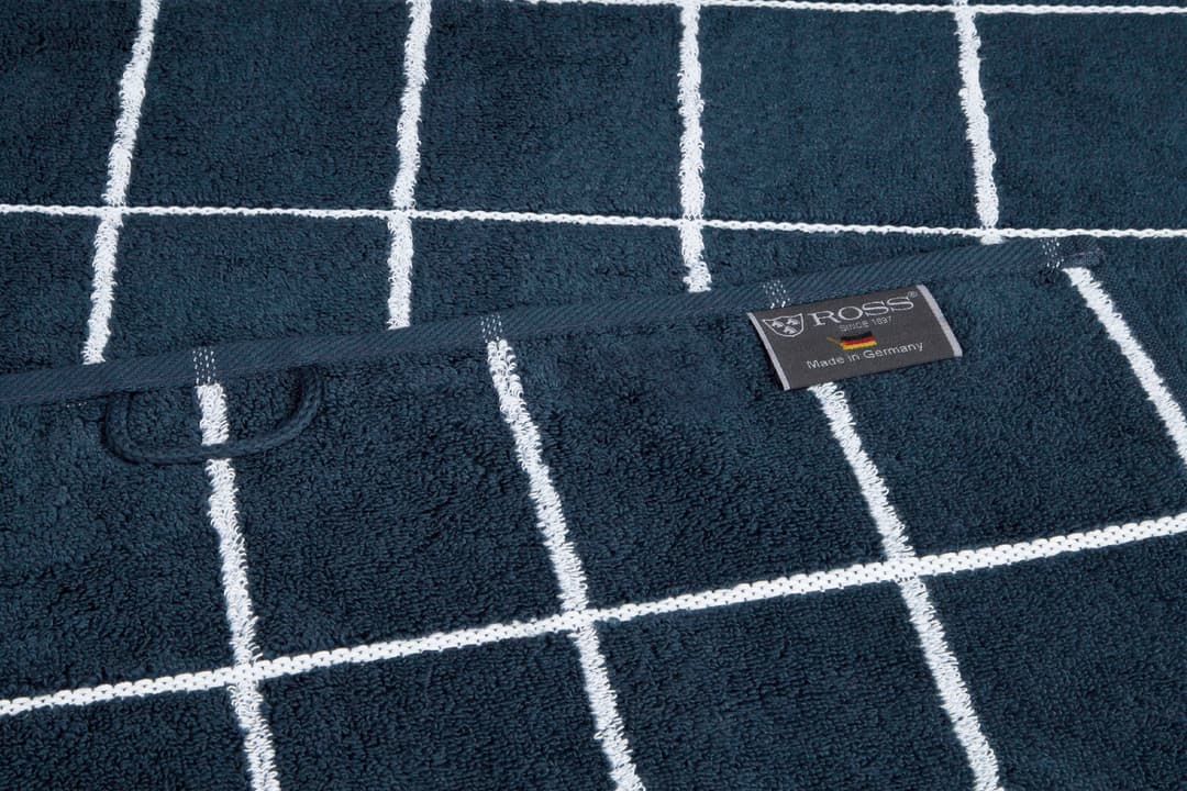ROSS Duschtuch Cashmere Überkaro | Blau