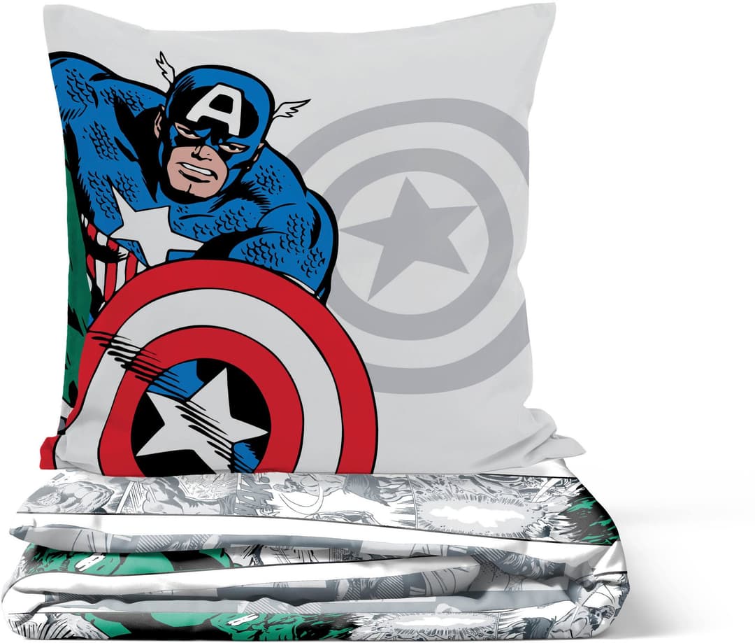 MARVEL Kinderbettwäsche Marvel Comics Bettbezug-Set | Mehrfarbig