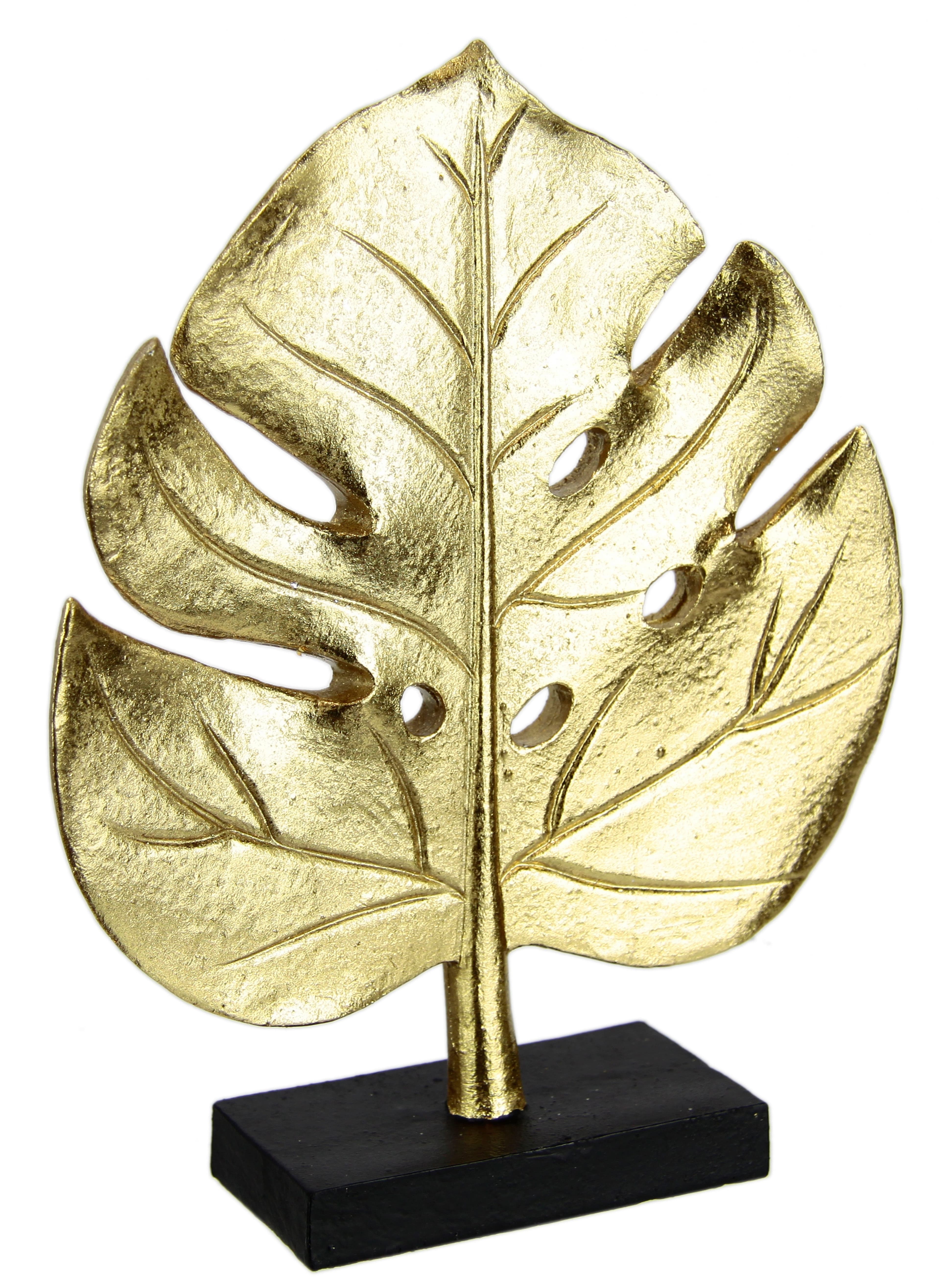 I.GE.A. Dekofigur Splitphilo-Blatt Statue | Gold