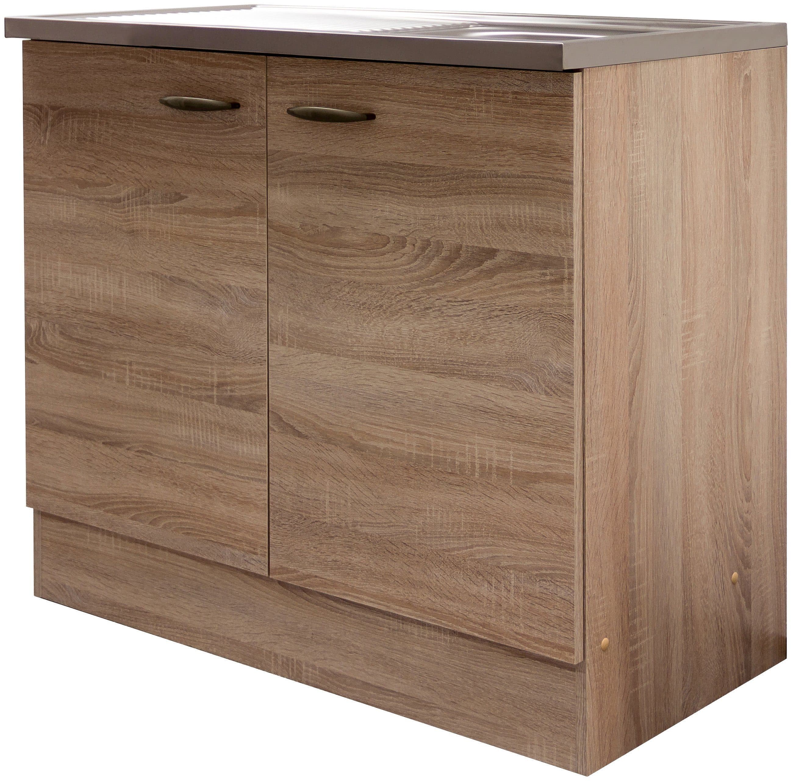 Flex-Well Spülenschrank Bergen | Holztöne