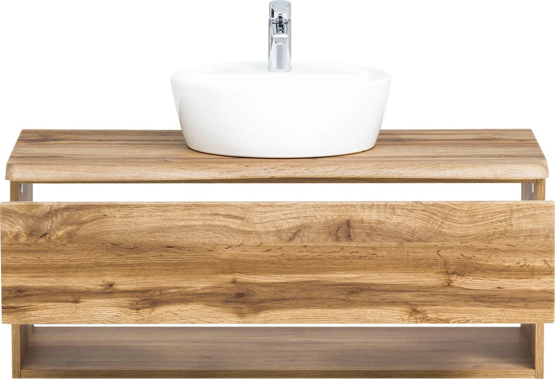 welltime Waschbeckenschrank Stubach | Holztöne