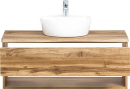 welltime Waschbeckenschrank Stubach | Holztöne