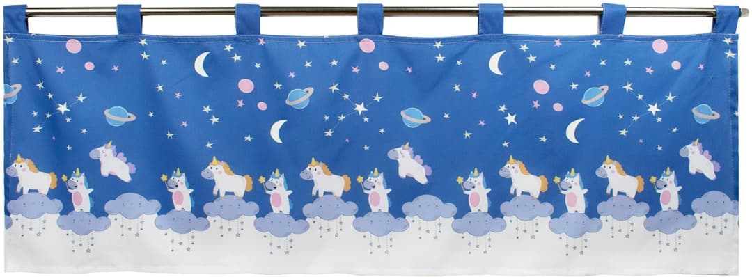 Delindo Lifestyle Scheibengardine Einhorn | Blau