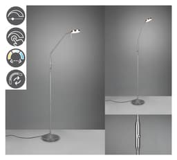 TRIO Leuchten LED Stehlampe MONZA | Silber