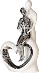 GILDE Dekofigur Skulptur Romanze | Weiß