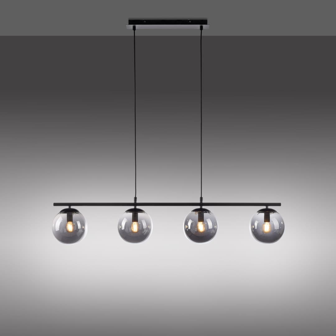 JUST LIGHT Pendelleuchte BIG WIDOW | Schwarz
