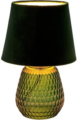 Pauleen Crystal Velours Tischleuchte | Grün