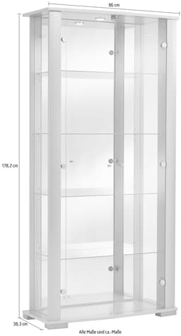 fif möbel Vitrine STELLA | Silber