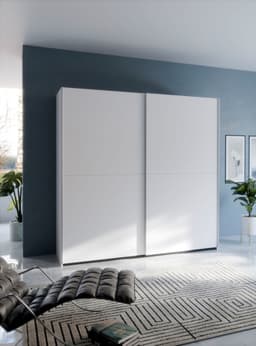 Forte Schwebetürenschrank | Weiß