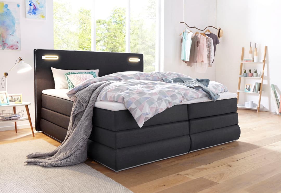 COLLECTION AB Boxspringbett Ninoni | Grau