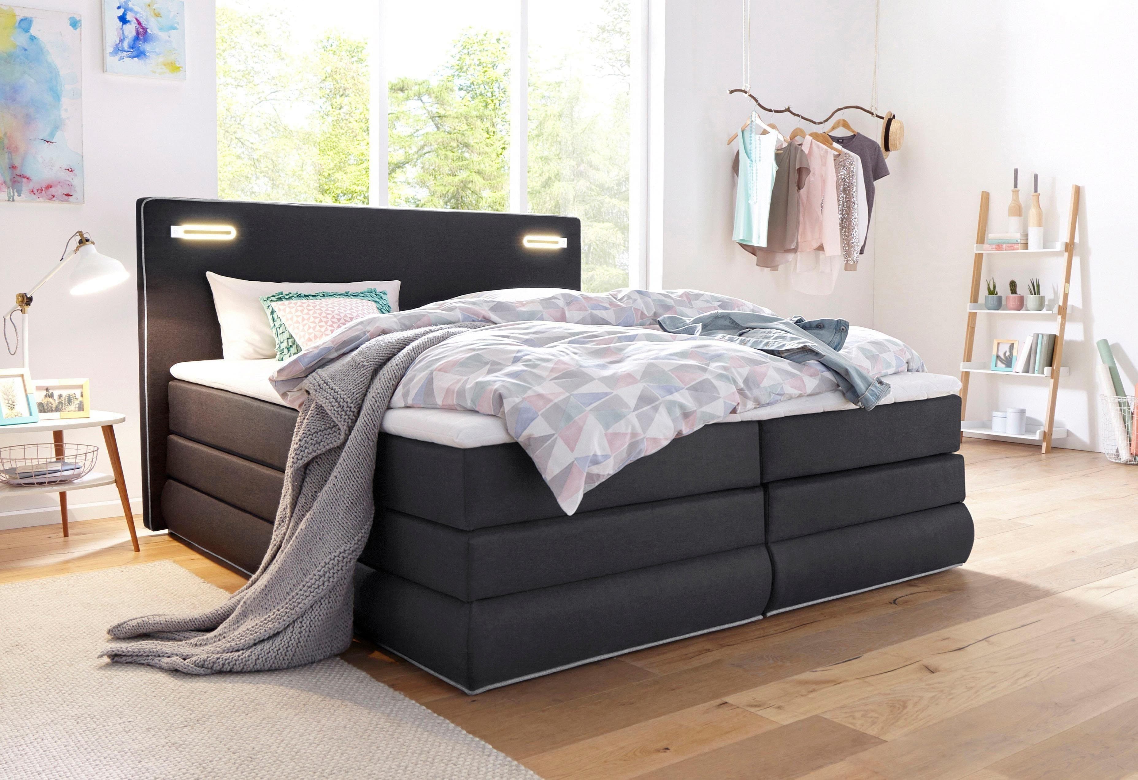 COLLECTION AB Boxspringbett Ninoni | Grau