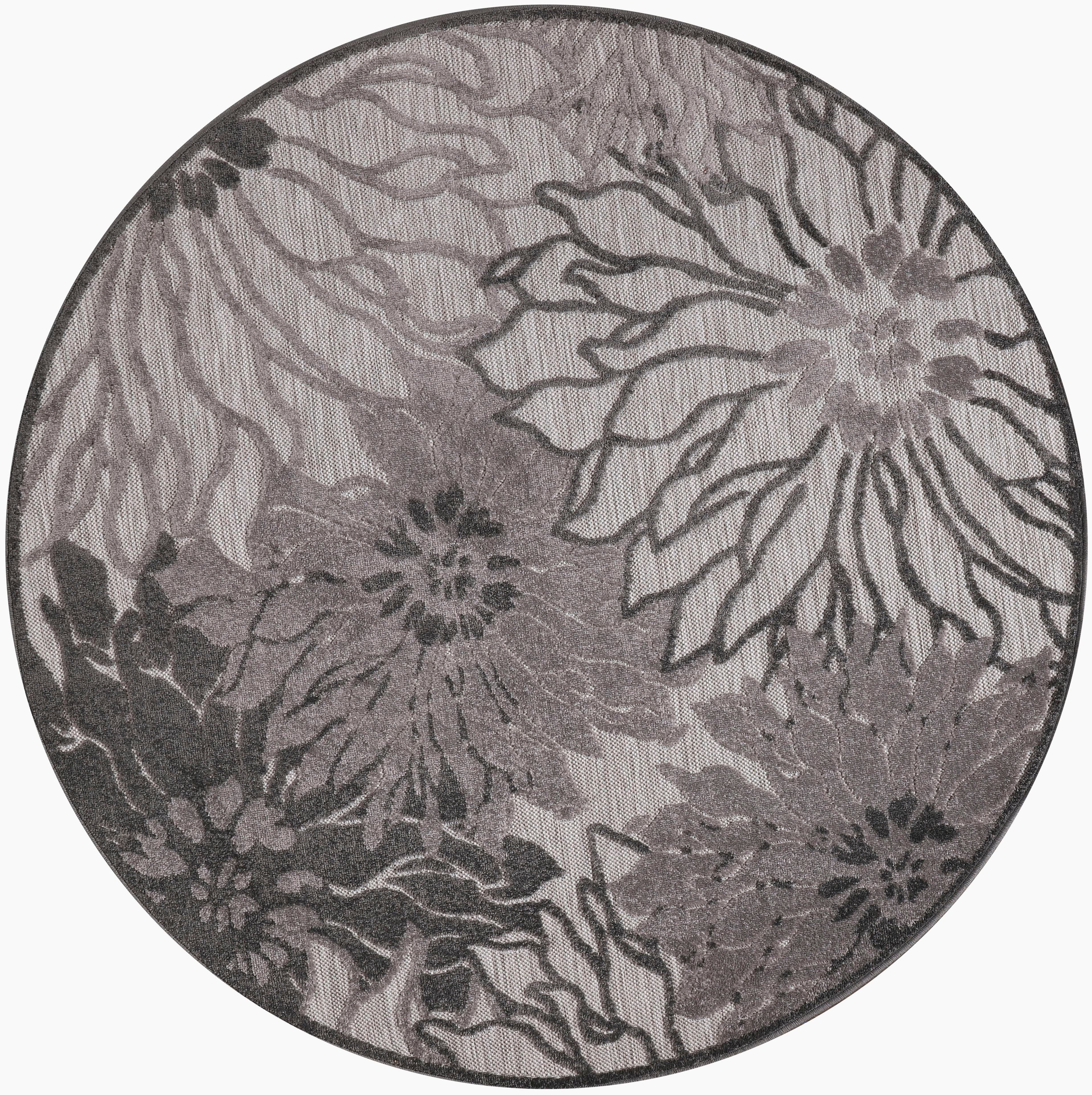 Sanat Teppich Floral 2 Outdoor | Grau