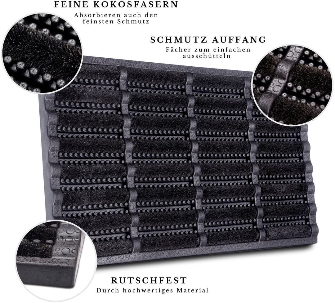 HANSE Home Brushes Mat Fußmatte | Schwarz