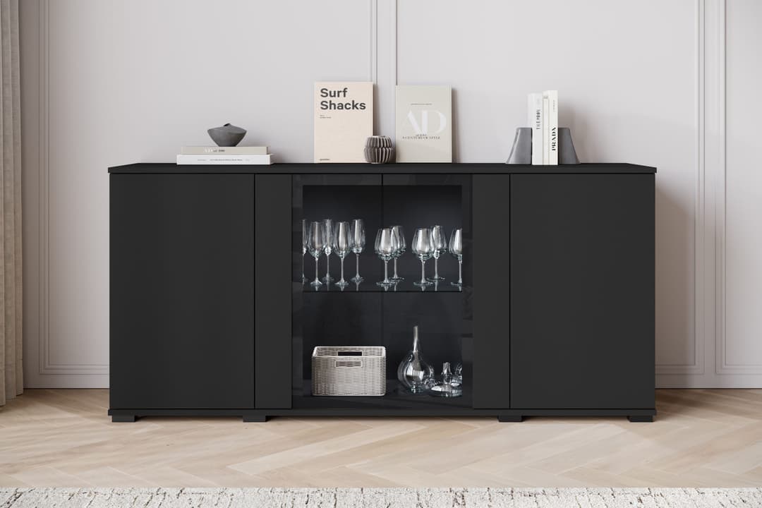 Home affaire Sideboard Caro | Schwarz