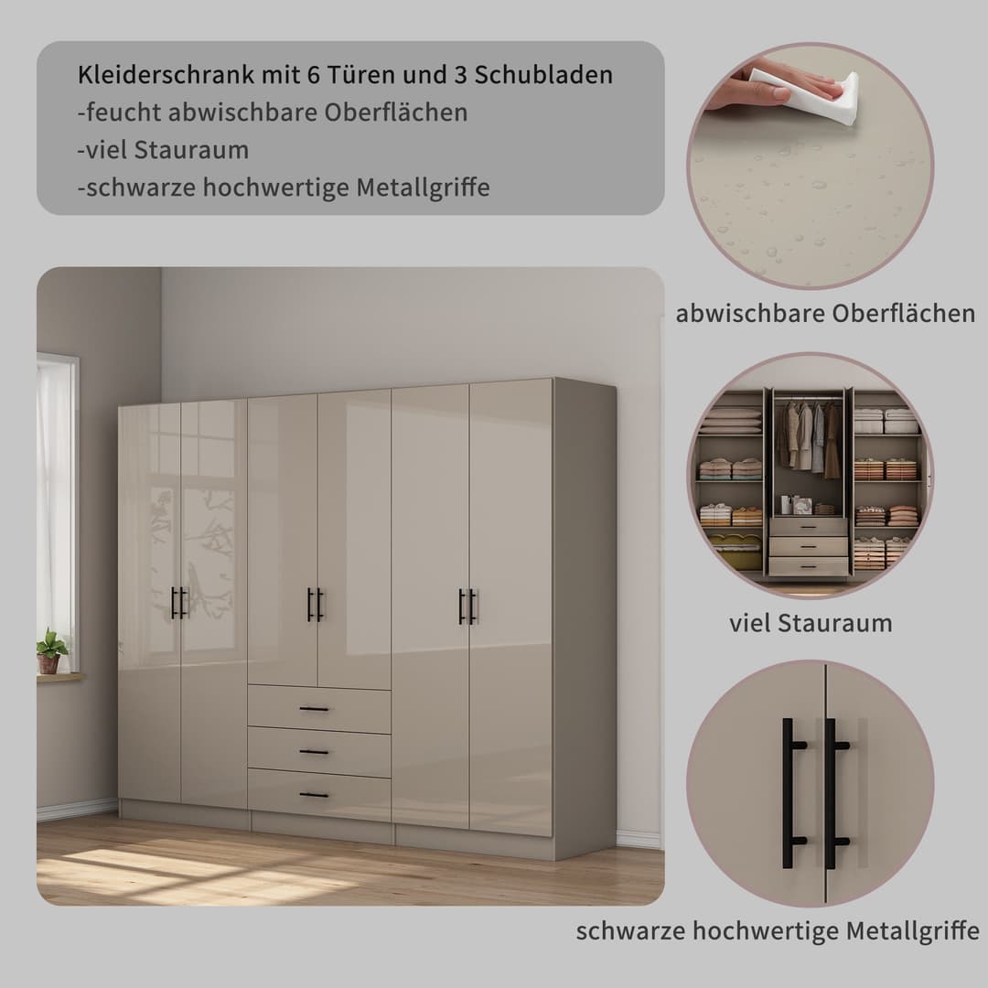 OTTO home Kleiderschrank Trento | Beige