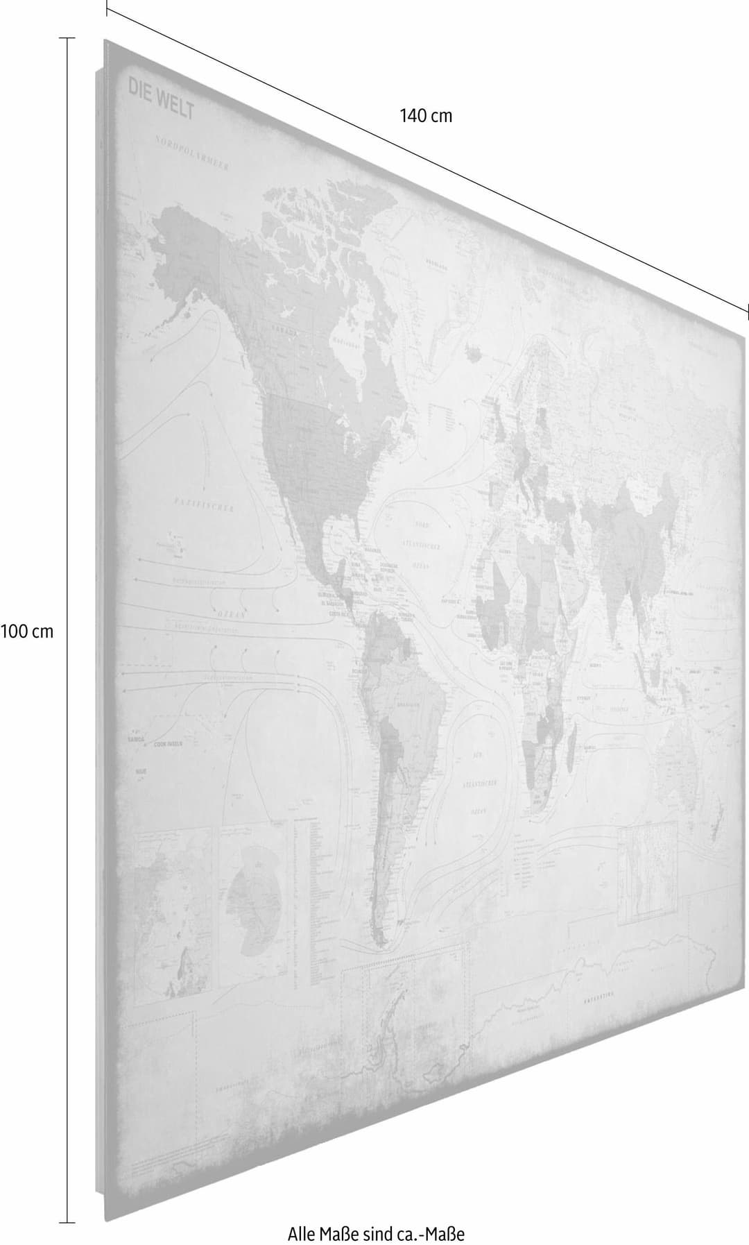Reinders! Deco-Panel Weltkarte - antik | Braun