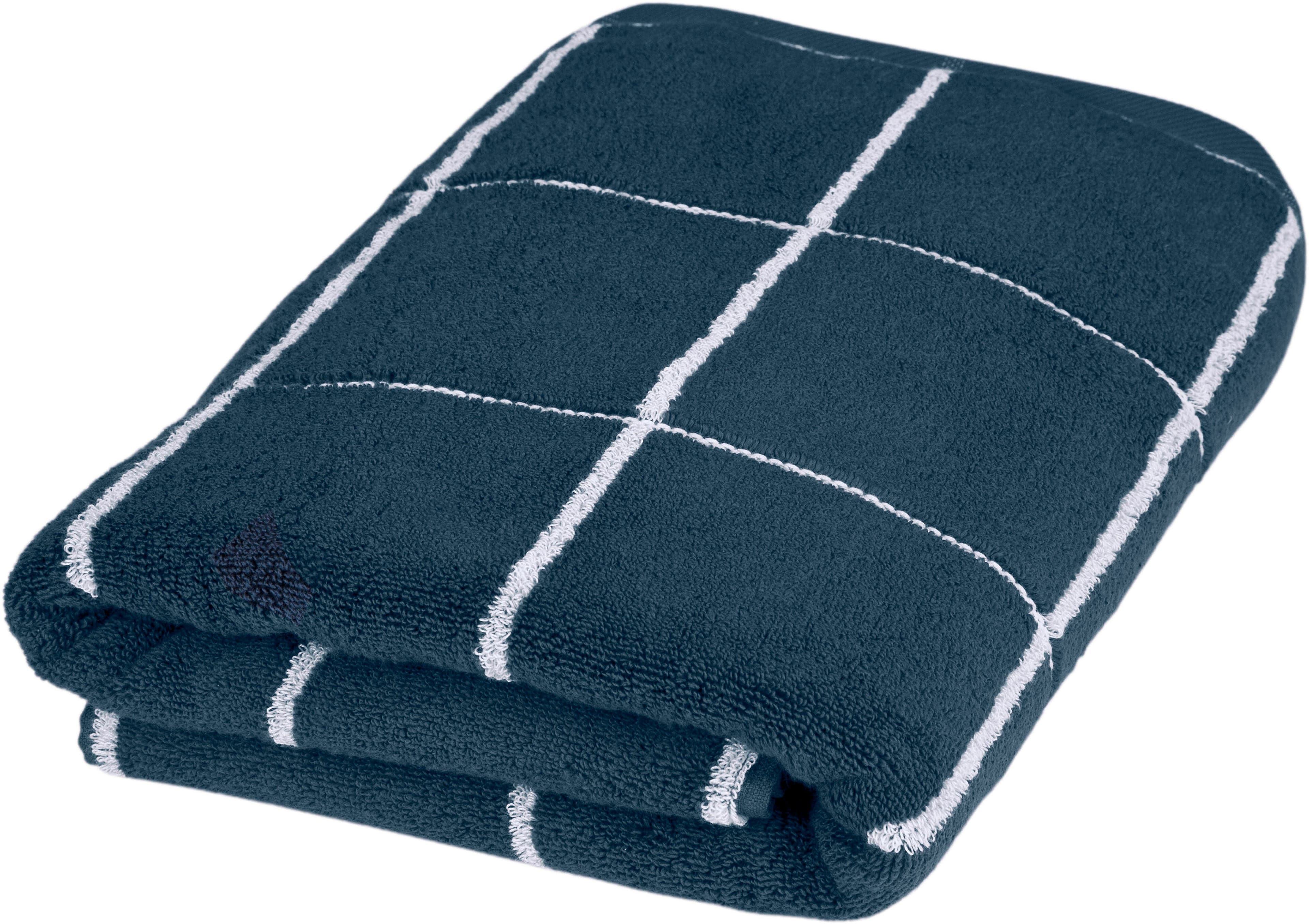 ROSS Duschtuch Cashmere Überkaro | Blau
