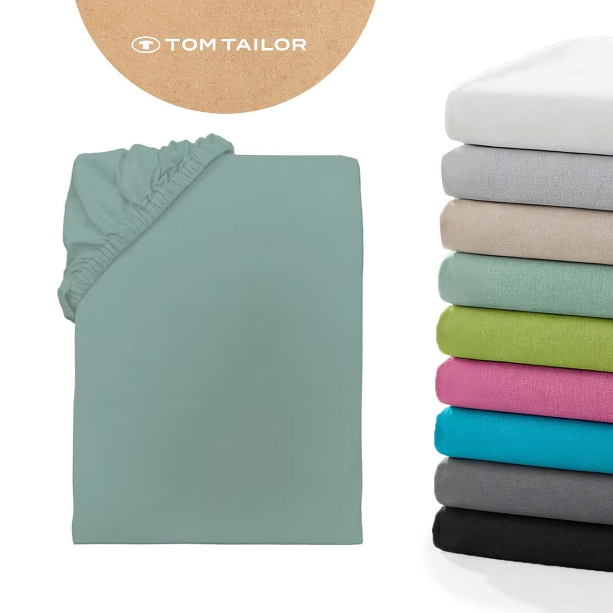 TOM TAILOR HOME Spannbettlaken | Grün