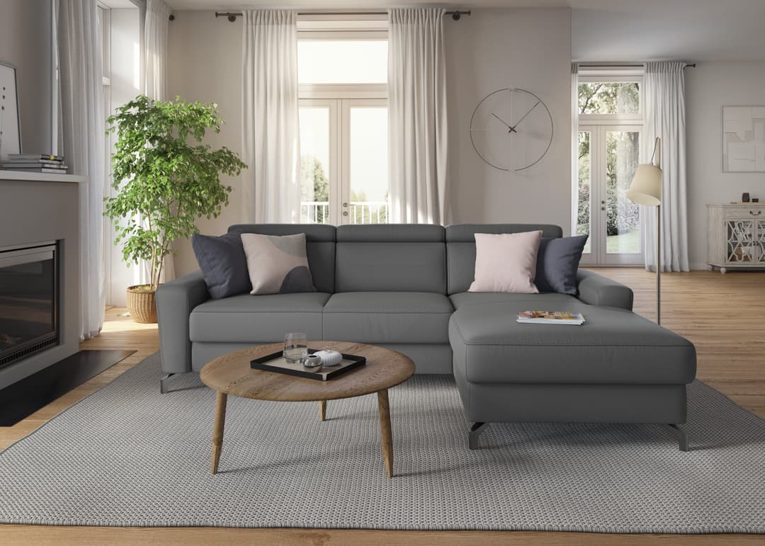 sit&more Ecksofa Scarlett L-Form | Grau