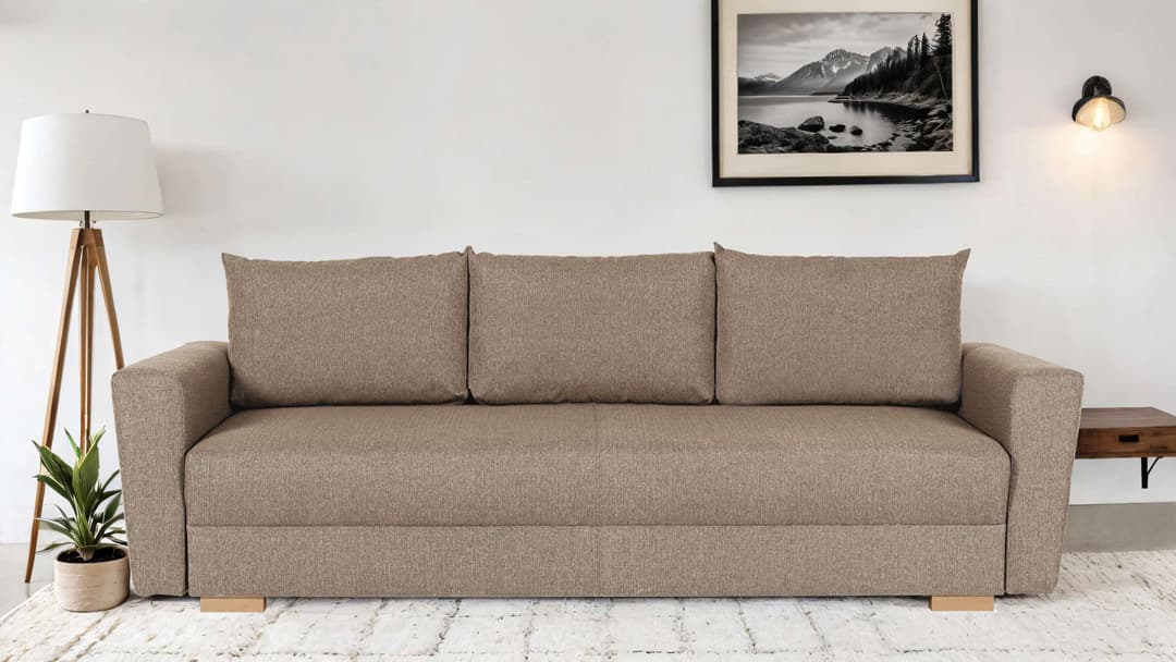 home affaire MAGHERA 3-Sitzer Schlafsofa | Beige