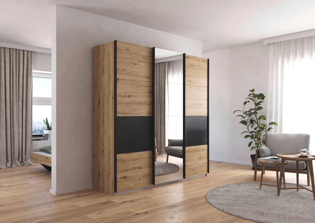 rauch Schwebetürenschrank Cortona | Holztöne