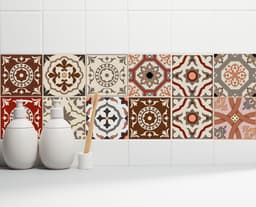 Home affaire Fliesenaufkleber Ornamente | Rot
