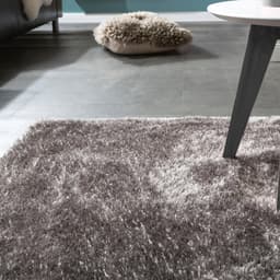 Paco Home Touch 100 Hochflor-Teppich | Grau