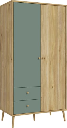 FORTE Kleiderschrank | Grün