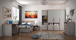 FORTE Kleiderschrank Surfino | Grau