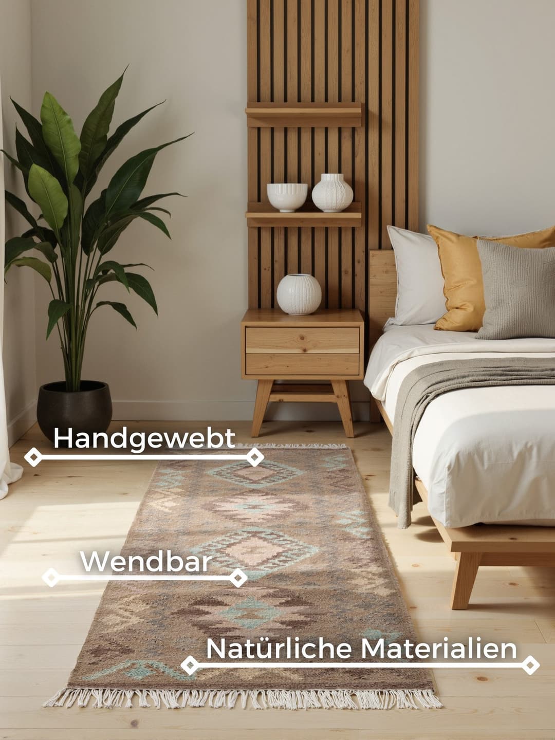 HANSE Home Kelim Teppich Dune | Beige