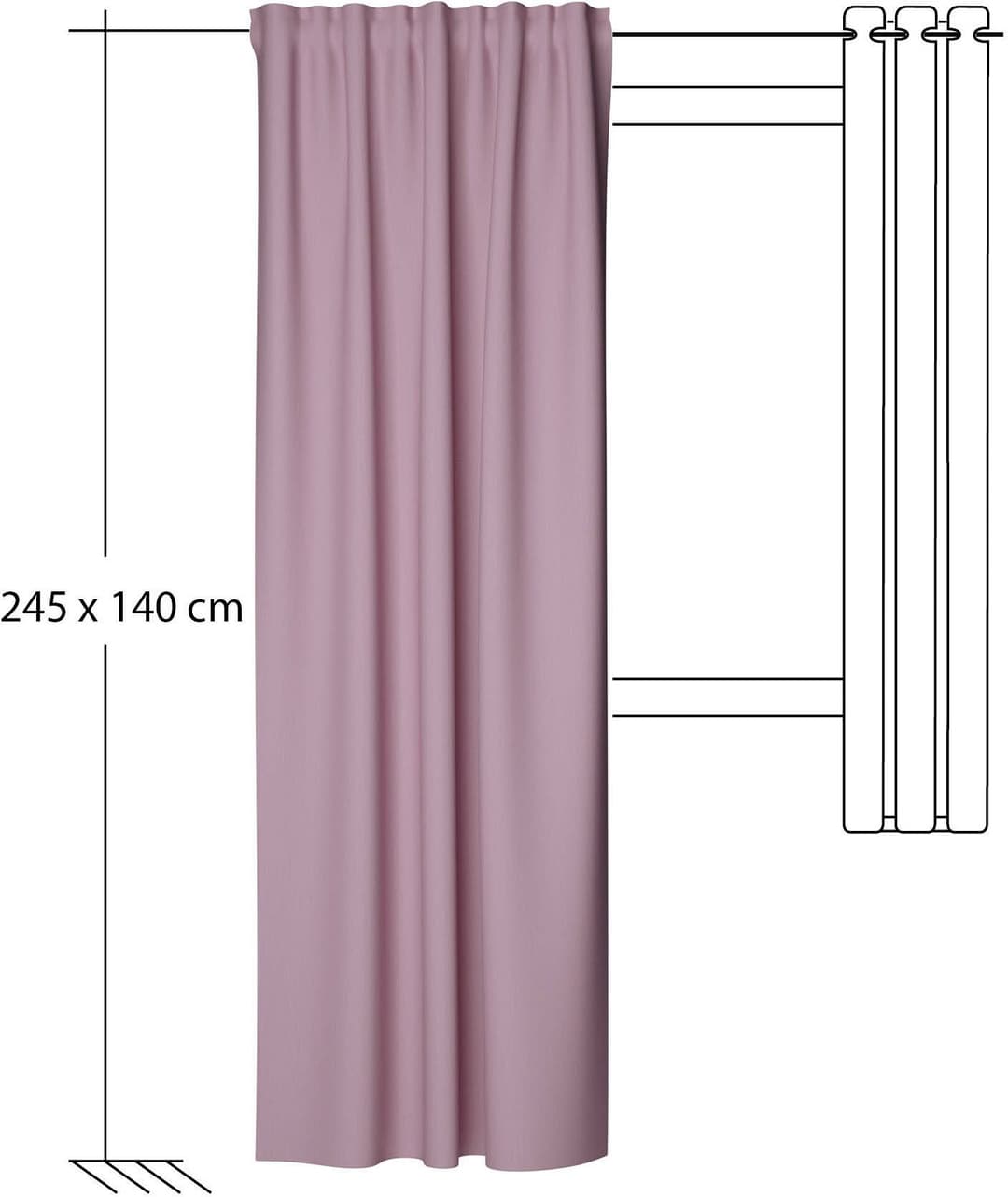 HOMING Vorhang Galdin | Rosa
