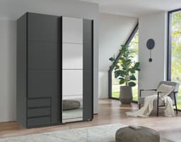 Wimex Schwebetürenschrank Emden | Schwarz