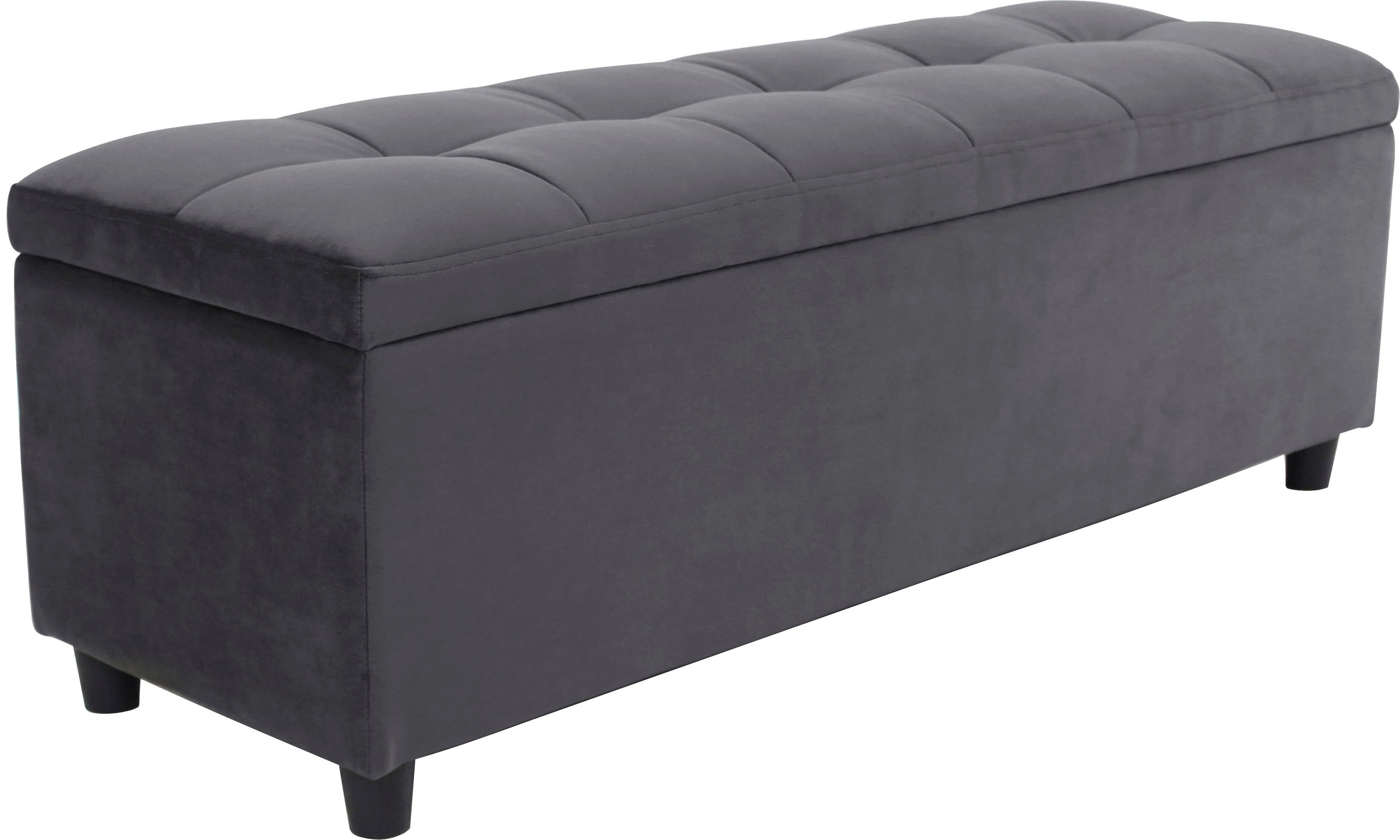 Bettbank Abgesteppt | Grau