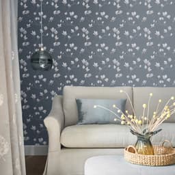 LAURA ASHLEY Vliestapete Magnolia Grove | Grau