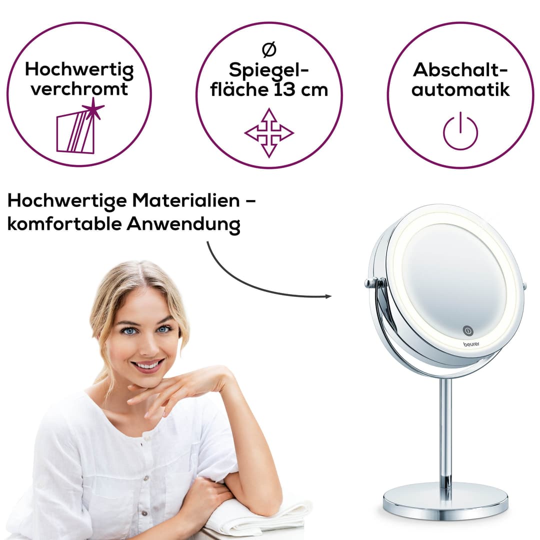 BEURER Kosmetikspiegel BS 55 | Silber