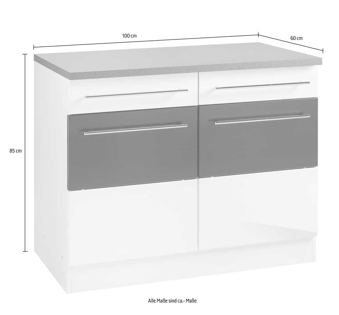 KOCHSTATION KS-Trient Unterschrank | Weiß