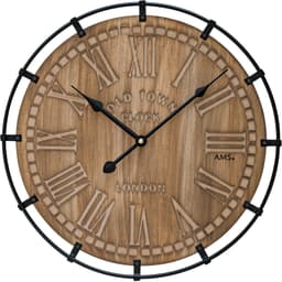 AMS Wanduhr W9616 | Braun