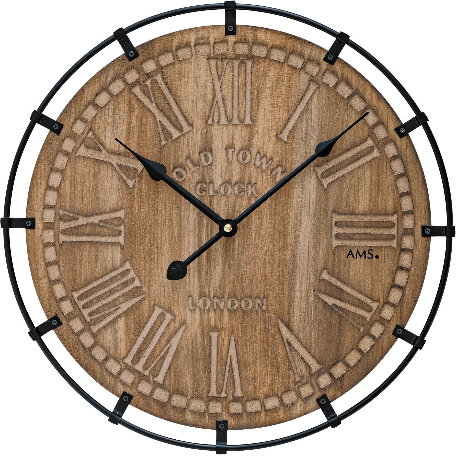AMS Wanduhr W9616 | Braun