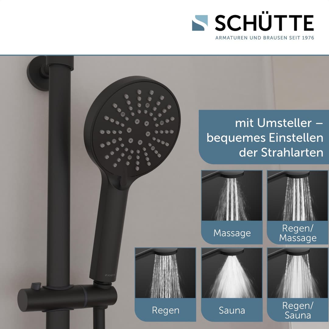 Schütte Duschsäule MADURA FRESH | Schwarz