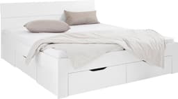 rauch Bett Einzelbett Doppelbett Stauraum FLEXX | Weiß