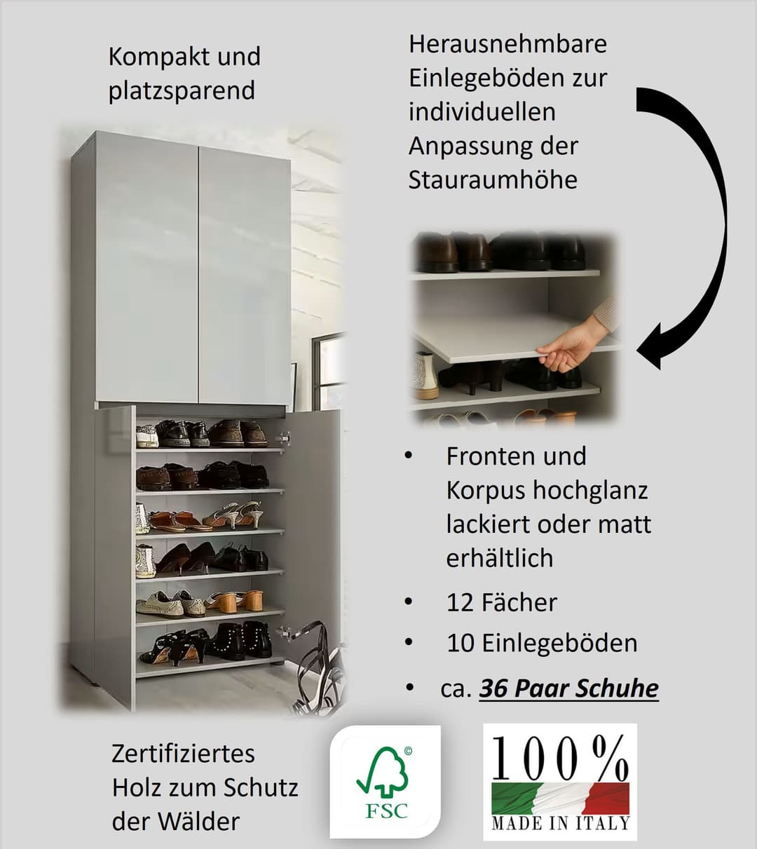 Home affaire Schuhschrank MISTER | Weiß