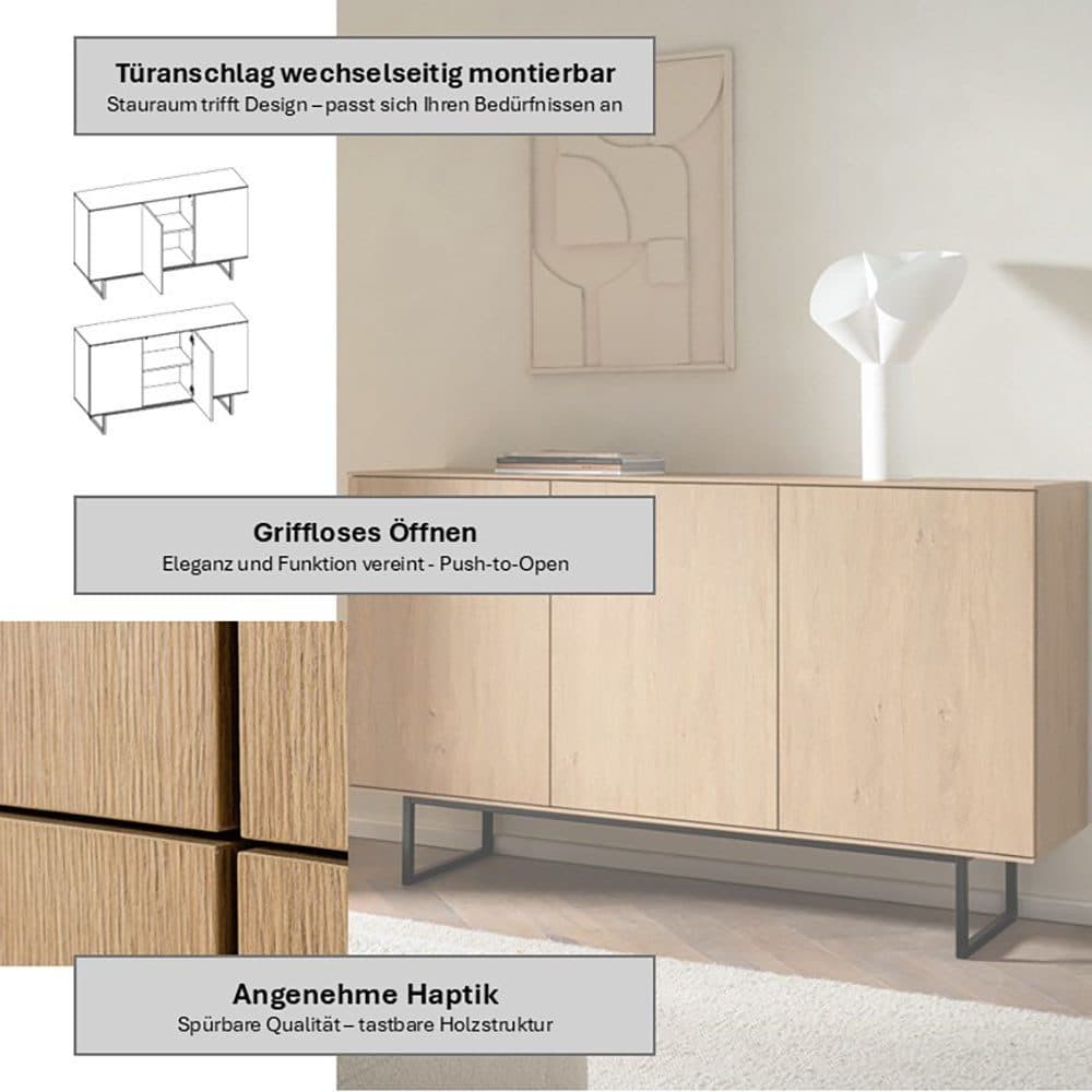 Home affaire Sideboard Lund | Schwarz
