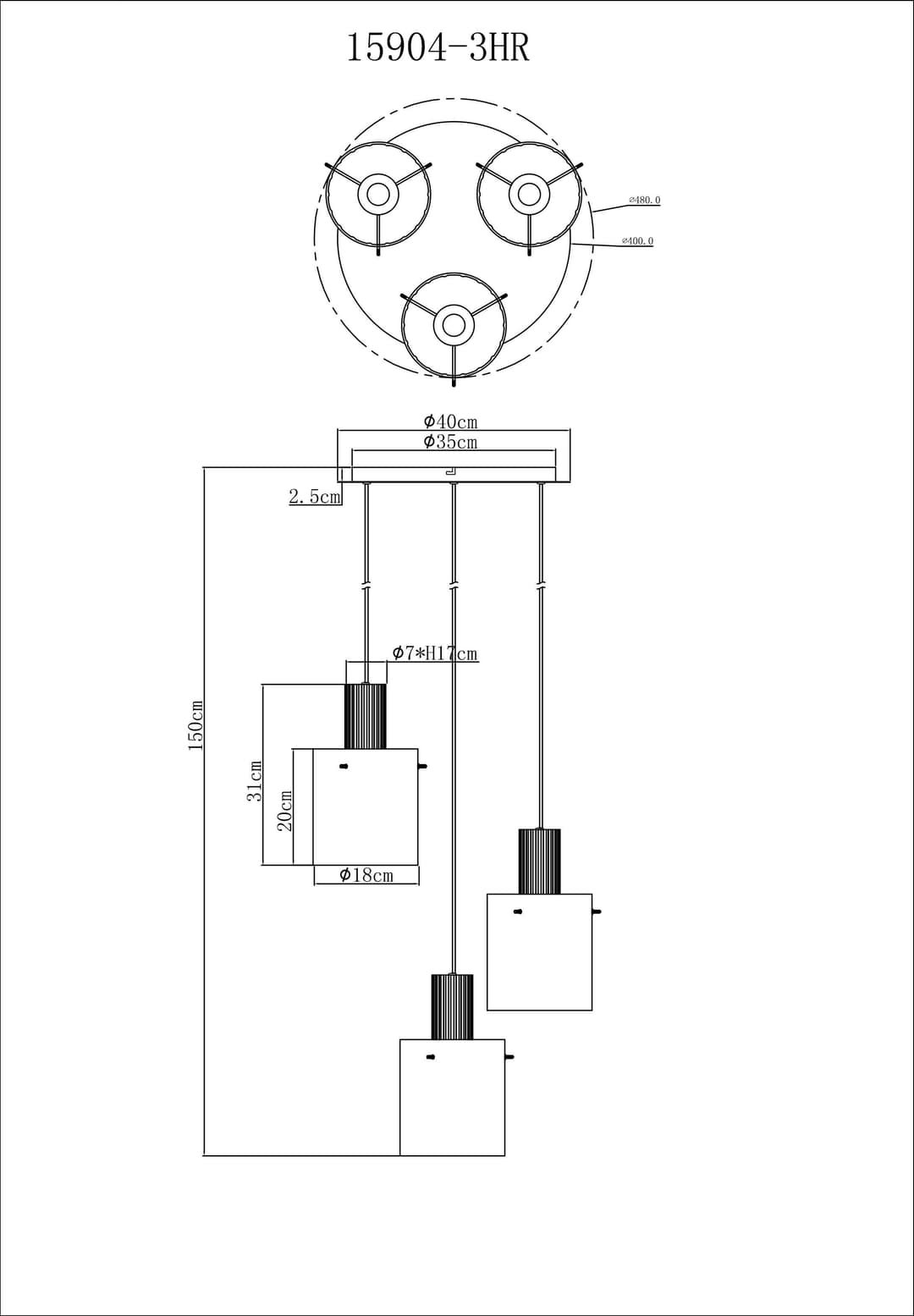 GLOBO LIGHTING Hängeleuchte TULIVAR | Grau
