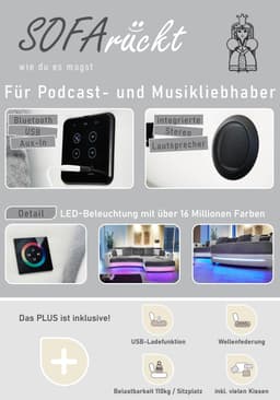 Jockenhöfer Gruppe Ecksofa Laredo | Schwarz