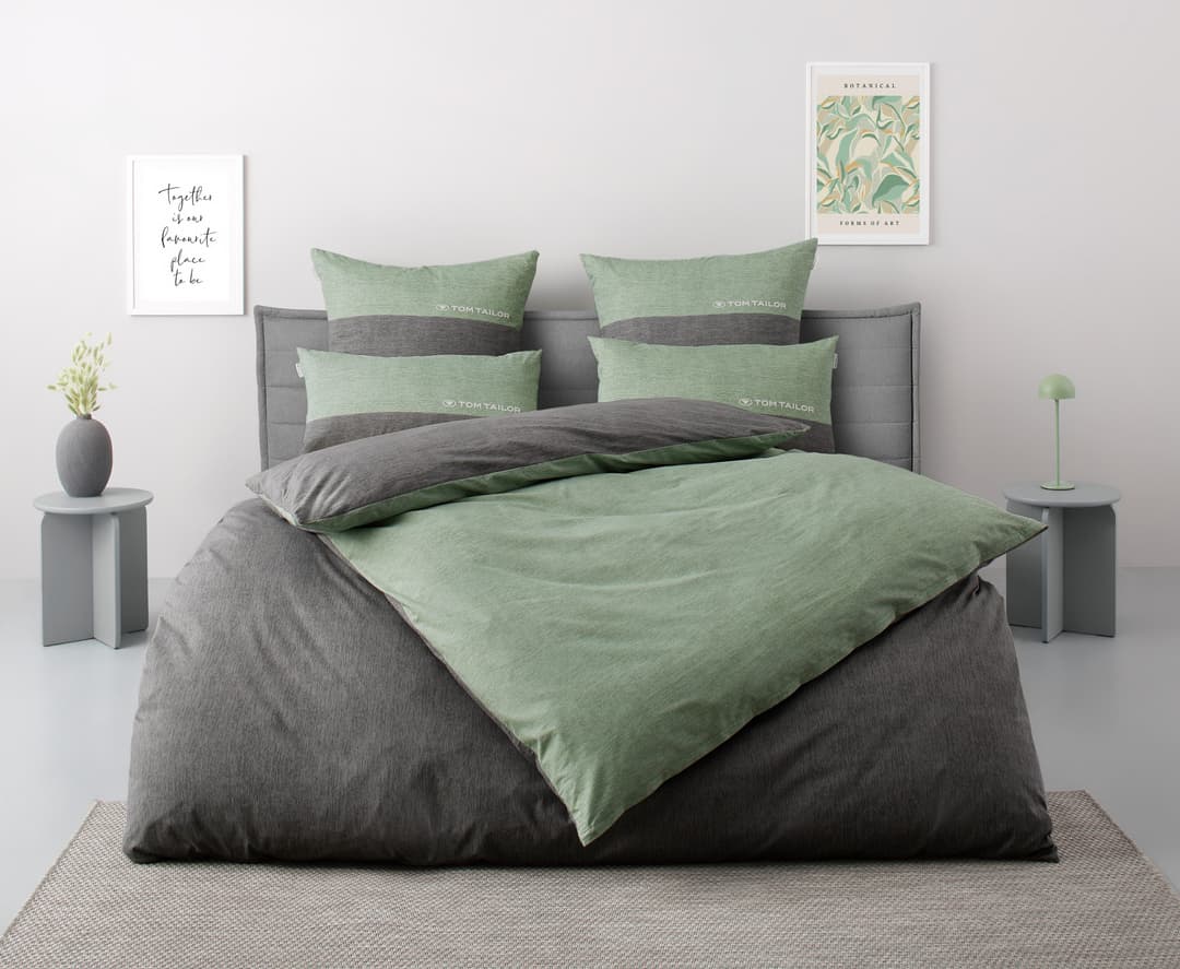 TOM TAILOR HOME Henry Bettwäsche-Set | Grau